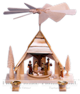 Pyramide Christi Geburt, gesandelt - Figuren bunt - 29 cm